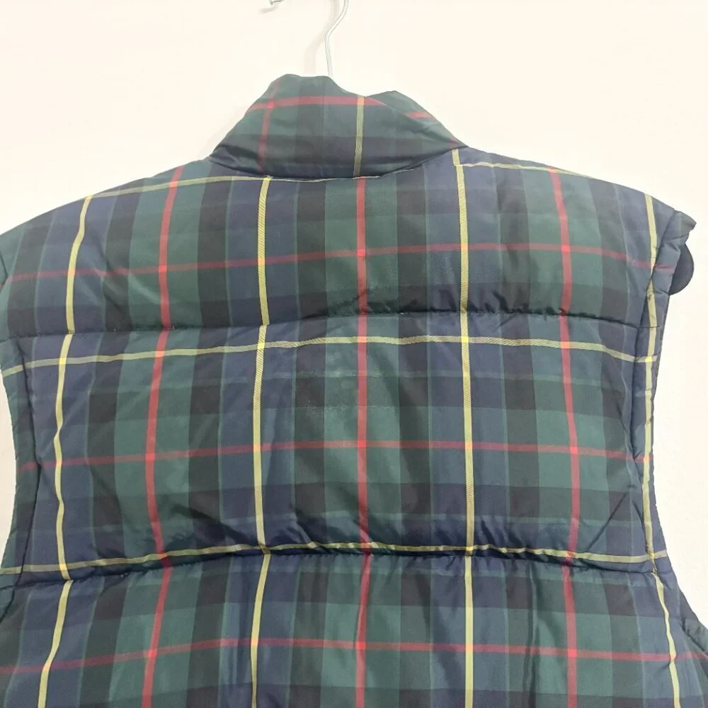 EUC Men's Banana Republic Puffer Down Filled Plaid Vest - sz XS